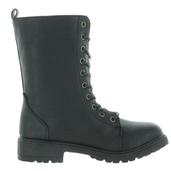 Seven7 Mr. Zipper Combat Boots in Black - Picture 2 of 6